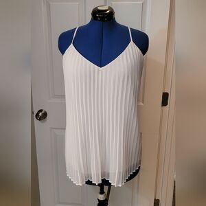 White Double layer pleated Camisole